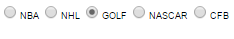 Example of where text should be a clickable area. Not just the radio button itself