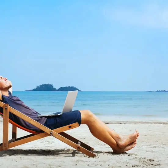 man on beach