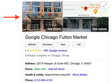 Example of a cover photo on a Google my Business listing.