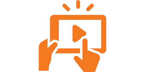 A symbol for social media video views.