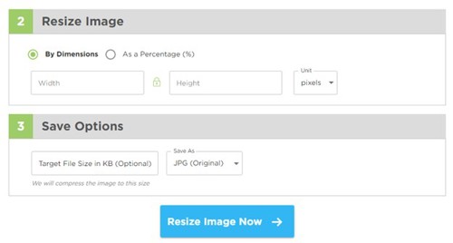 An image resizer use to optimize images for a website.