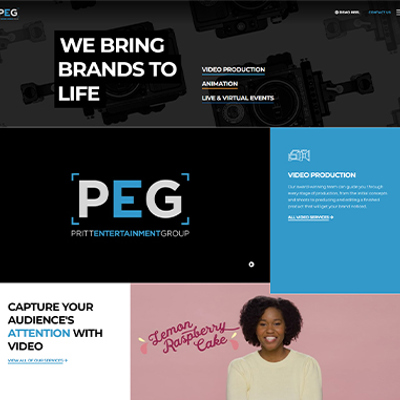 PEG Akron video company website design