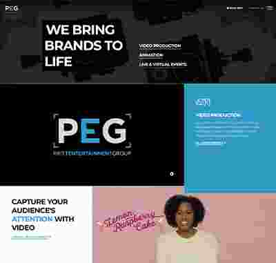 PEG Akron video company website design