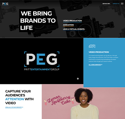 PEG Akron video company website design