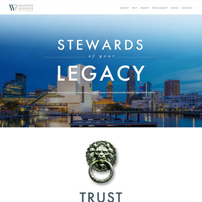 Western Reserve Trust website design