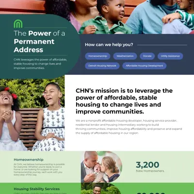 CHN redesigned website homepage