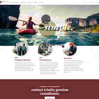 Trinity Pension website design