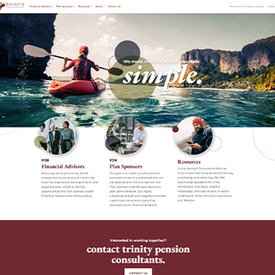 Trinity Pension website design